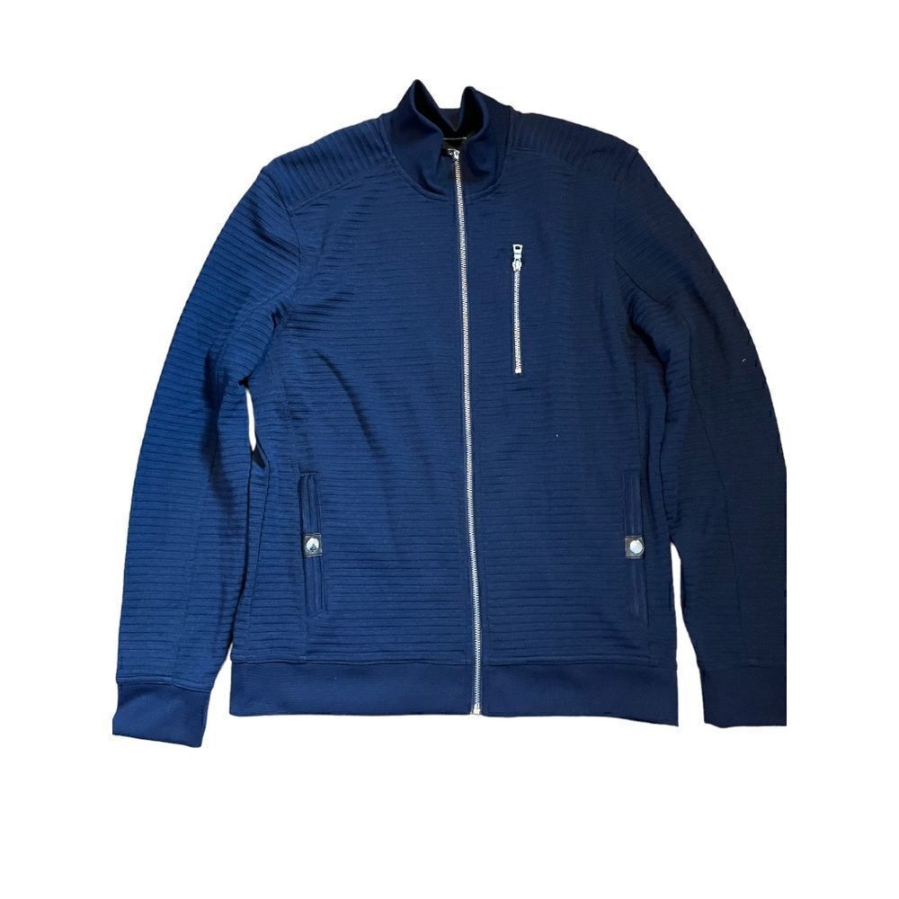NWT Navy INC INTERNATIONAL CONCEPTS
Men's Quilted Knit Jacket, size M